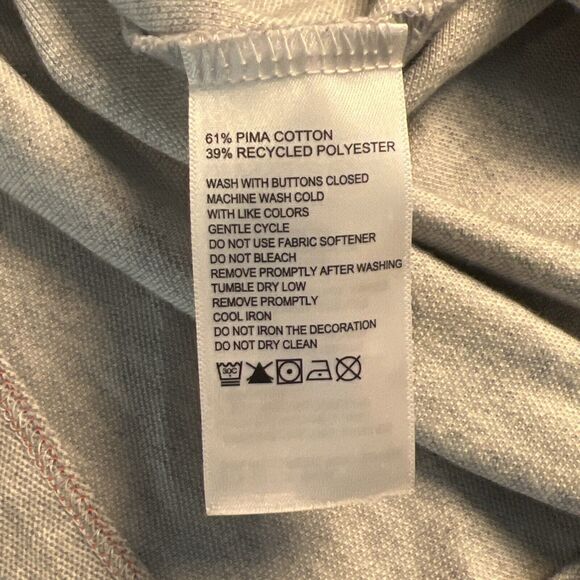 Tommy Bahama Island Zone Clemson Tigers Grey Polo‎ Cotton Blend Men’s Size Small - Picture 4 of 5